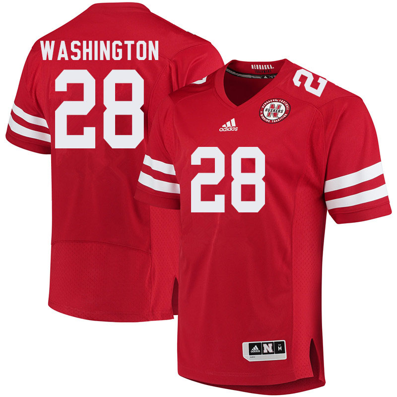 Men #28 Maurice Washington Nebraska Cornhuskers College Football Jerseys Sale-Red